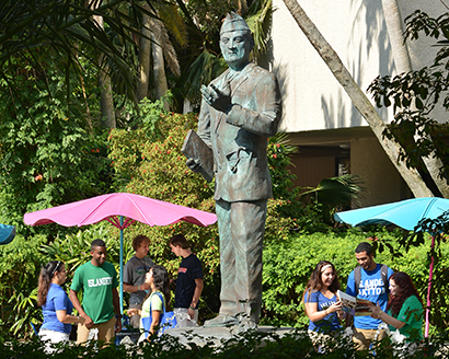 statue on campus
